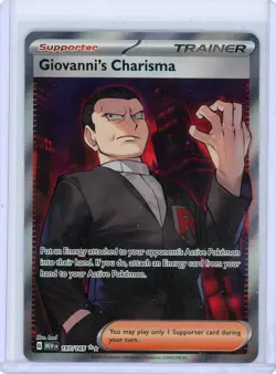 Giovanni's Charisma Pokemon 151 Trainer 197/165 Holo Rare ! - Image 1