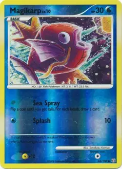 Moderately Played, English - 1 x Pokemon Magikarp - 65/100 - Common - Reverse Ho - Image 1