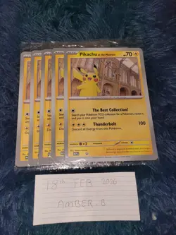 x5 Pikachu At The Museum, Pokemon X Natural History Museum Jumbo Promo - Image 3