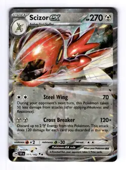 2024 Pokemon Temporal Forces Scizor ex #111 DR NM - Image 1