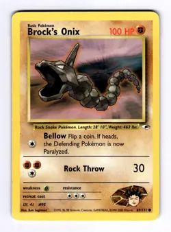 Brock's Onix (69) Gym Heroes #069 (2000) Common NM Pokemon - Image 1