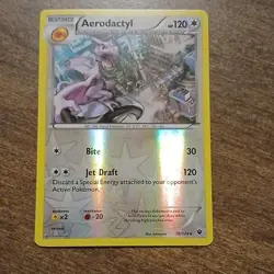 Pokemon TCG Aerodactyl Reverse Holo Rare 76/124 Fates Collide Restored 120HP - Image 1