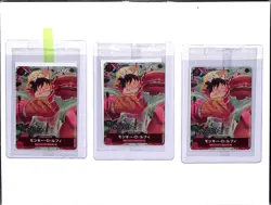 (3) Lot 2024 One Piece Japanese Monkey D. Luffy Mos Burger Sealed Promo #P-080 - Image 1