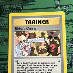 Blaine's Quiz #1 97/132 Gym Heroes Trainer Rare Pokemon Card WOTC Vintage - Image 2