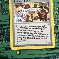 Blaine's Quiz #1 97/132 Gym Heroes Trainer Rare Pokemon Card WOTC Vintage - Image 3