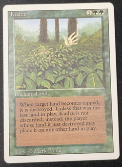Kudzu - Revised - Rare - LP+ Vintage MTG Magic: The Gathering - Image 1