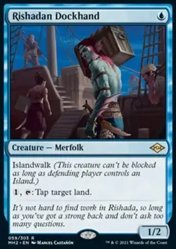 MTG Magic the Gathering Rishadan Dockhand (59/632) Modern Horizons 2 LP - Image 1