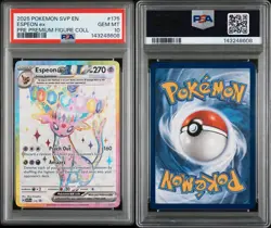 2025 POKEMON SVP EN SV: SCARLET & VIOLET PROMO #175 ESPEON EX HOLO PSA 10 - Image 3
