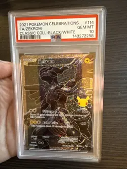 2021 Pokemon Celebrations #114 Classic Zekrom Full Art Holo Card PSA 10 Gem Mint - Image 1