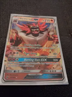 Pokemon Incineroar GX TCG Sun & Moon Holo Ultra Rare Card 27/149 - Image 1