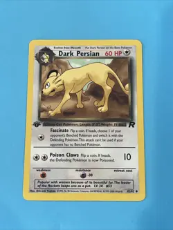 Pokemon TCG Team Rocket #42/82 Dark Persian 1st Edition LP - Image 1