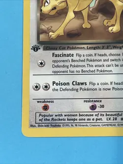 Pokemon TCG Team Rocket #42/82 Dark Persian 1st Edition LP - Image 4