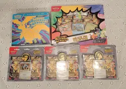 Pokemon Ascended Heroes Lot ETB Deluxe Pin Collection Larry 2-pack Blister x3 - Image 1