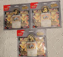 Pokemon Ascended Heroes Lot ETB Deluxe Pin Collection Larry 2-pack Blister x3 - Image 3