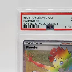 PSA 9 - 2021 Pokemon SWSH Battle Styles - Full Art Rare Phoebe - 175/163 - MINT - Image 2
