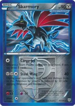 Skarmory - 87/135 - Rare - Reverse Holo PL/MP, English Pokemon Plasma Storm - Image 1