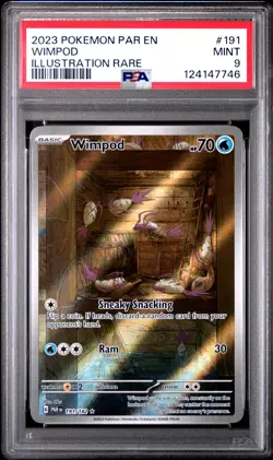 2023 Pokemon Par En-Paradox Rift #191 Wimpod Illustration Rare PSA 9 - Image 1