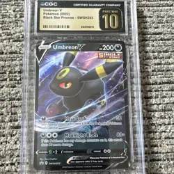 Pokemon Umbreon V Black Star Promos Promo Single Strike CGC Pristine 10 SWSH203 - Image 1