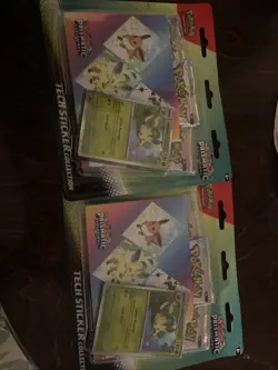 2x Pokemon TCG Scarlet Violet Prismatic Evolutions Tech Sticker Collection - Image 1