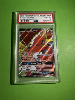2017 Pokemon Sun & Moon Burning Shadows 131 Full Art/HO-OH GX NM *PSA 8* - Image 1