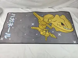 Pokemon Steelix TCG Playmat 28x14 in Rubber Non-Slip Gray Yellow Black Standard - Image 1
