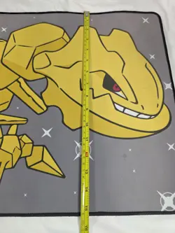 Pokemon Steelix TCG Playmat 28x14 in Rubber Non-Slip Gray Yellow Black Standard - Image 5
