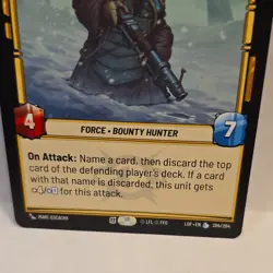 Star Wars Unlimited Zuckuss Legendary Card 204/264 Legends Of The Force - Image 2