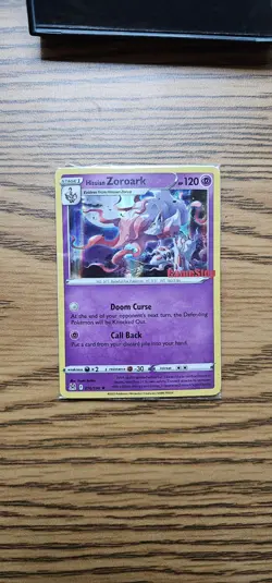 Pokemon TCG GameStop Exclusive Promo Card Hisuian Zoroark 076/196 Factory Sealed - Image 1