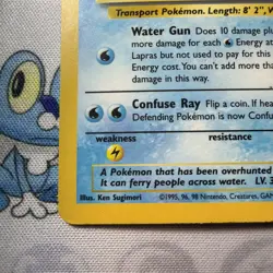Pokemon Card Lapras 10/62 Fossil HOLO RARE - MP - Image 3