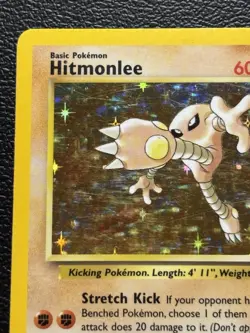 Pokemon TCG Hitmonlee 1999 Fossil Holo Card 7/62 Unlimited Holo Rare MP - Image 3