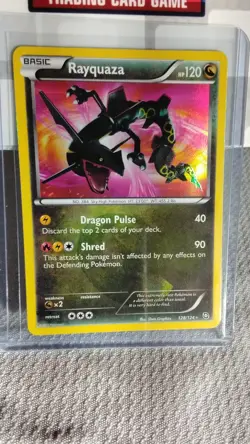 Rayquaza Basic Holo Card 128/124 2012 English Secret Rare Dragons Exalted B&W - Image 1