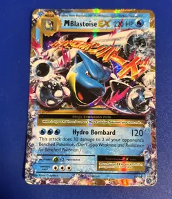 Pokemon TCG M Blastoise EX XY Evolutions Holo Rare Card 22/108 - Image 1