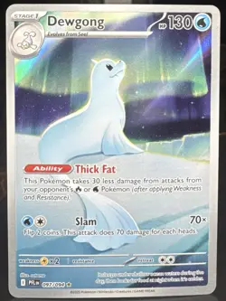 Pokemon TCG Dewgong 097/094 Me02: Phantasmal Flames Illustration Rare Holo Card - Image 1