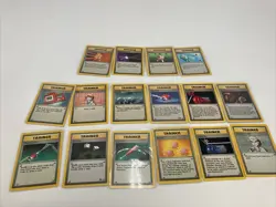 VINTAGE Pokemon lot of 16 TCG Base Set Fossil Jungle Trainer Card WOTC All NM-LP - Image 1