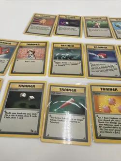 VINTAGE Pokemon lot of 16 TCG Base Set Fossil Jungle Trainer Card WOTC All NM-LP - Image 3