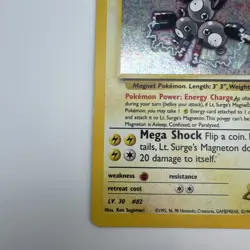 Lt. Surge’s Magneton 8/132 Gym Heroes Holo Vintage HP Pokemon TCG Rare Card - Image 5