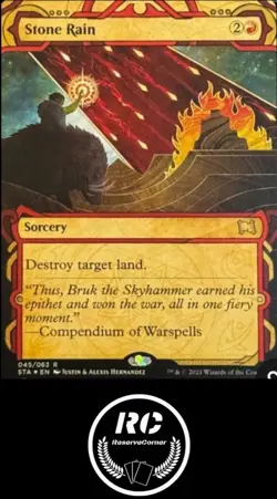 Stone Rain FOIL MTG NM STA Rare Sorcery Fast Tracked Shipping - Image 1