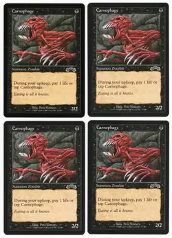 Carnophage x4 4x 2008 Exodus PLAYSET Black Common Creature MTG NM AZ1 - Image 1