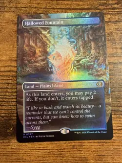 MTG Lorwyn Eclipsed Hallowed Fountain FOIL Dual Sided Shock Land! - Image 2