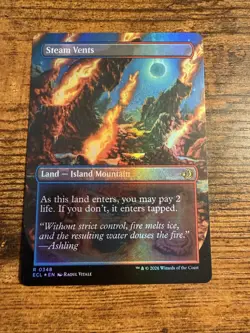MTG Lorwyn Eclipsed Steam Vents FOIL Dual Sided Shock Land! - Image 1