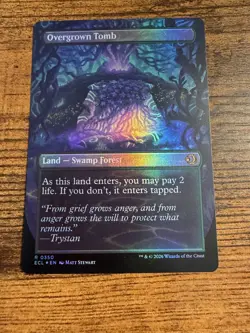 MTG Lorwyn Eclipsed Overgrown Tomb FOIL Dual Sided Shock Land! - Image 1