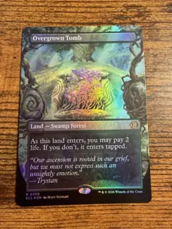 MTG Lorwyn Eclipsed Overgrown Tomb FOIL Dual Sided Shock Land! - Image 2