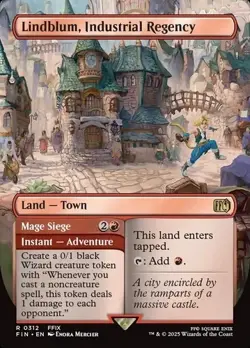 x1 Lindblum, Industrial Regency // Mage Siege - Borderless R MTG Final Fantasy M - Image 1
