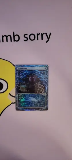 MTG ALTER: Brainstorm, by CreationsbyCha. Full art alter/foil peel/foil extensio - Image 1