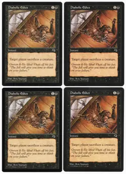 Diabolic Edict x4 4x 1997 Tempest PLAYSET Black Common Instant MTG NM AZ1 - Image 1