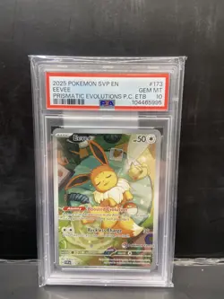 2025 Pokemon Prismatic Evolutions Pokemon Center ETB Promo SVP #173 EEVEE PSA 10 - Image 1