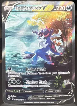Pokemon Hisuian Samurott V GG51/GG70 Crown Zenith: Galarian Gallery Ultra Rare - Image 1