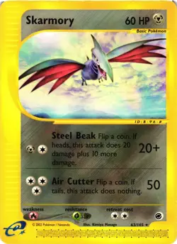 Pokemon TCG Expedition Set Skarmory 63/165 eReader MP - Image 1