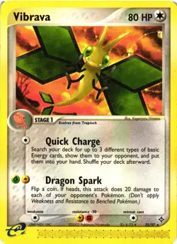 Pokemon TCG Vibrava EX Dragon 22/97 Rare LP - Image 1