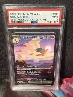 Pokemon TCG Charizard EX Scarlet & Violet 151 Card Sir 199/165 PSA 9 Mint - Image 1